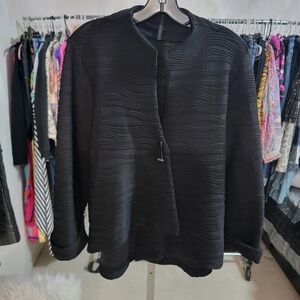 IC Collection Black Textured Jacket
